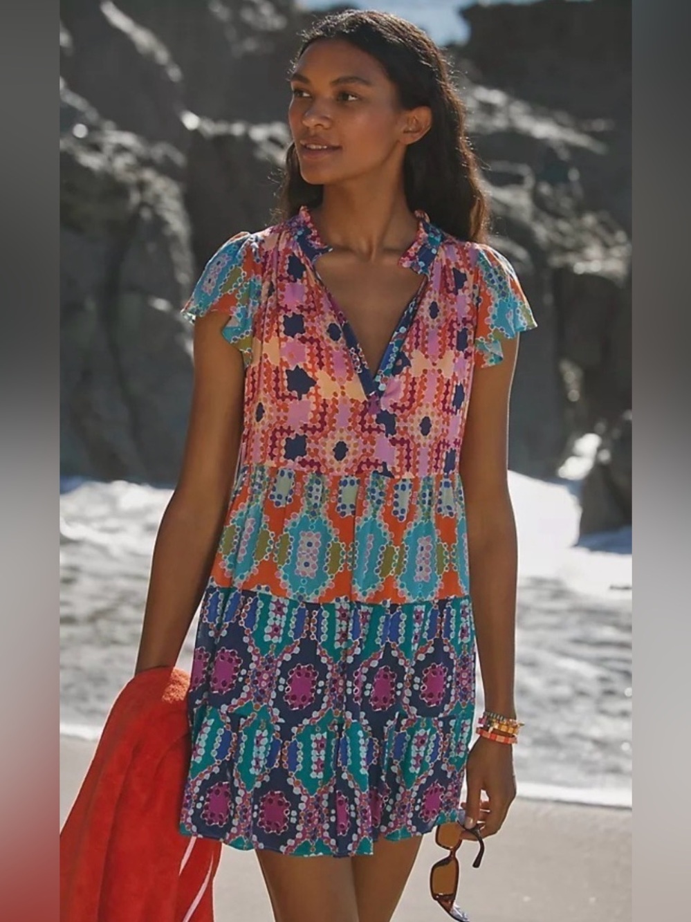 Anthropologie Anthro swim cover up - to lunch dress vacation resort cruise